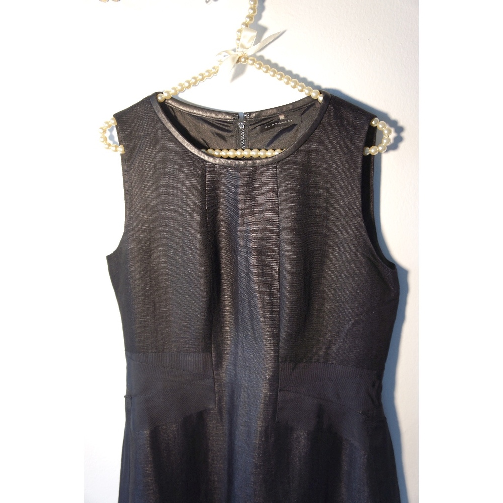 Elie Tahari Shimmering Denim Like Sheath Dress - Picture 3 of 3